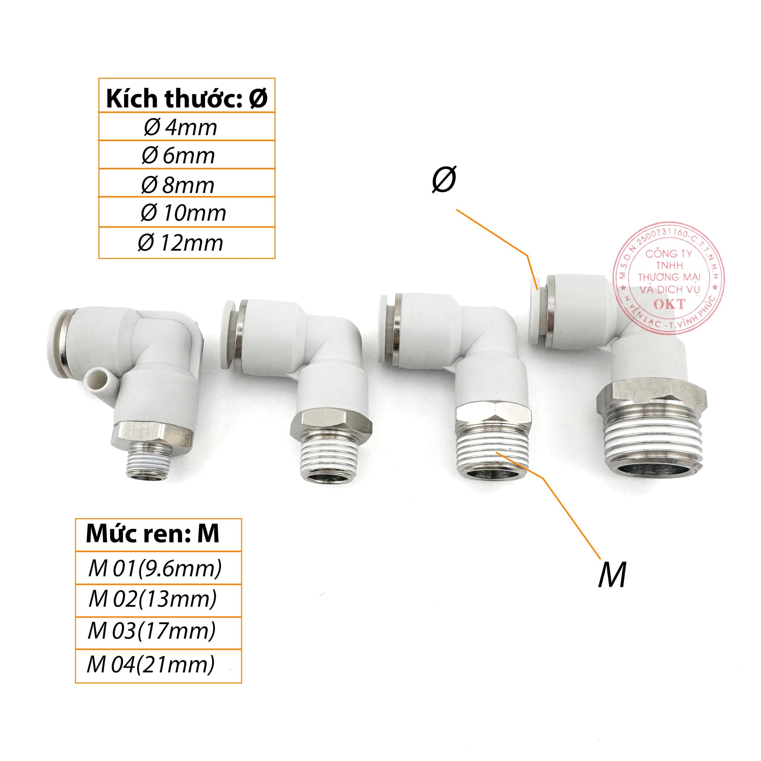 co 1 đầu ren ngoài PL(3)