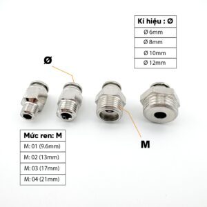 cút 1 đầu ren ngoài PC inox 8(3)