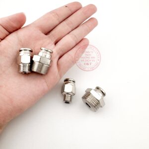 cút 1 đầu ren ngoài PC inox 8(4)