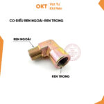 Co Điếu Thủy Lực. Ren Ngoài- Ren Trong