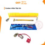 Combo 4 SP 310K (Xì Khô Dài+Khớp Nối Góc Bình Hơi+Dây Hơi Xoắn OK JAPAN 6m+ Bơm Lốp 2 Đầu)