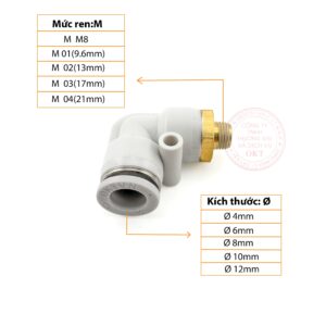 Co nối 1 đầu ren ngoài Pl- OKT(4)