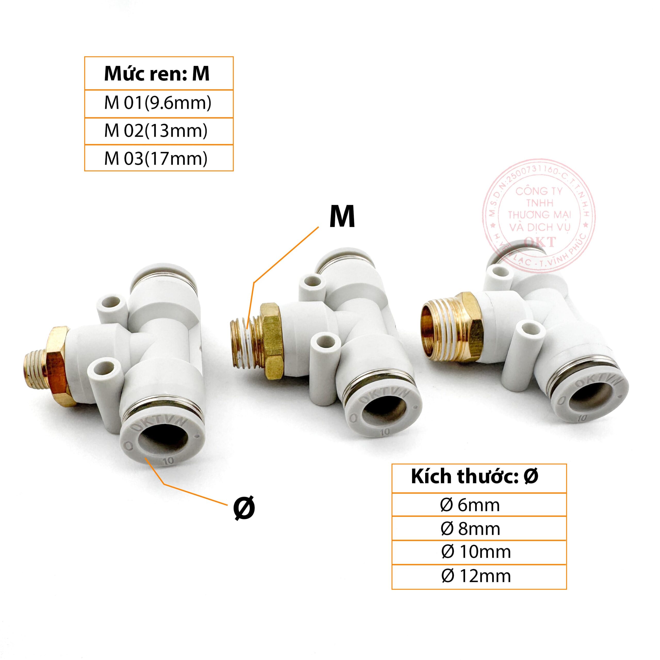 Tê nối 1 đầu ren ngoài PB(5)