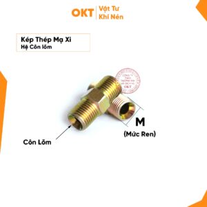 Kép Thép Mạ Xi- Nối Thủy Lực 2 Đầu Ren Ngoài