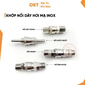 Khớp Nối Dây Hơi Mạ INOX